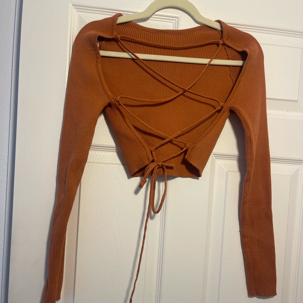 Open back shirt